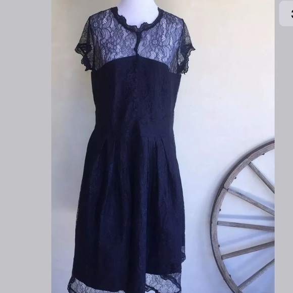 MIUSOL Cute 40-50s Pin-Up-Girl Navy Blue Lace Fit & Flair Dress Plus Sz 2X NEW! - Picture 5 of 11
